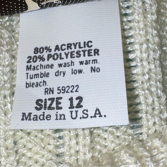 Vintage womens  Savion cream sweater size 12 made in the USA - Picture 2 of 5